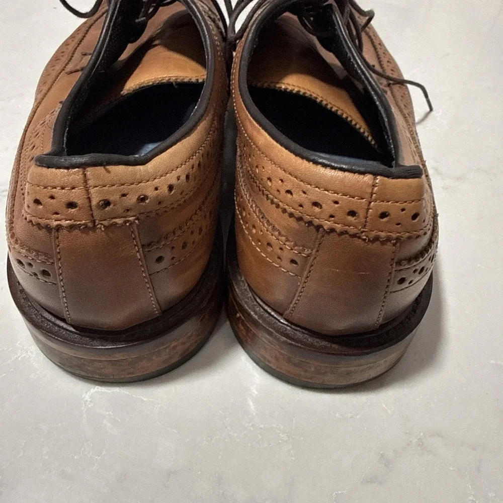 Aston Grey Lovorwen 1009219 Wingtip Oxford Dress Shoes Brown Leather Size 11